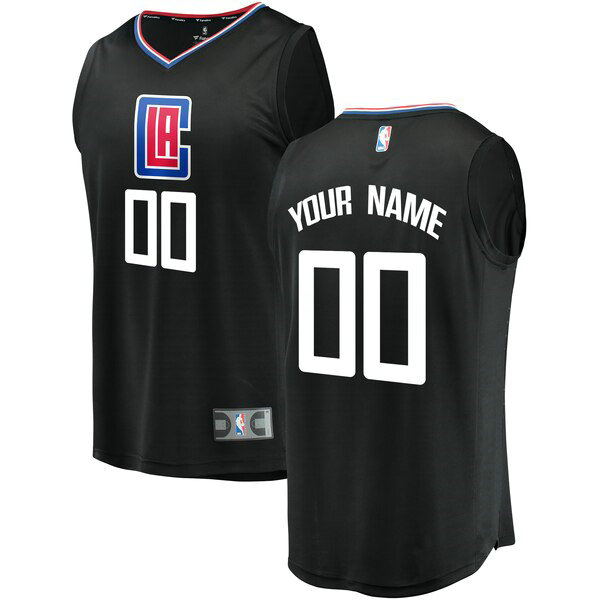 Maillot Los Angeles Clippers Homme Custom 0 Statement Edition Noir